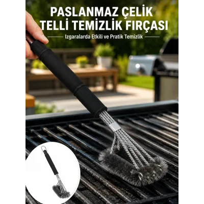 BUĞZ Izgara ve Barbekü Temizleme Fırçası Dayanıklı Tasarım Yeni Nesil