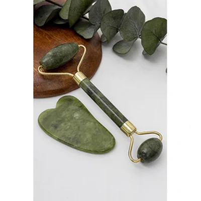 BUĞZ Jade Roller Gua Sha Taşı Seti