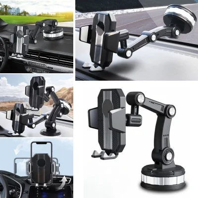  Jel Vantuzlu Cama Takılabilen Güçlü 360 Derece Dönebilen Ayarlanabilir Araç Içi Vantuzlu Telefon Tutucu