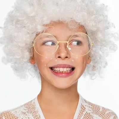 BUĞZ John Lennon Tarzı Gold Çerçeveli Şeffaf Gözlük