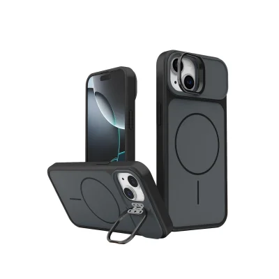 BUĞZ Joko  İphone 14 Pale Magsafe Standlı Kapak- Siyah