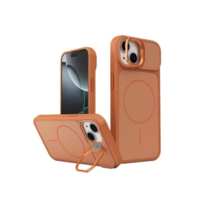 BUĞZ Joko  İphone 14 Pale Magsafe Standlı Kapak - Turuncu