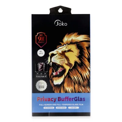 BUĞZ Joko  İphone 14 Pro Max Buffer Hayalet Cam Ekran Koruyucu - Siyah