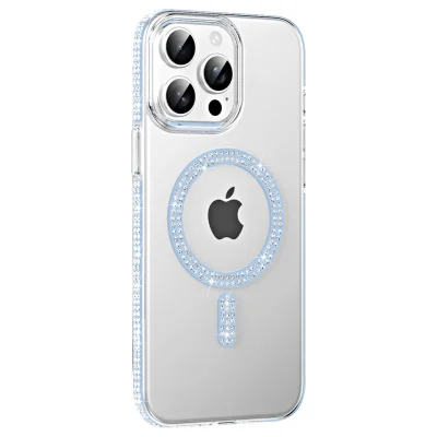 BUĞZ Joko  İphone 14 Pro Max Move Taşlı Magsafe Kapak - Mavi