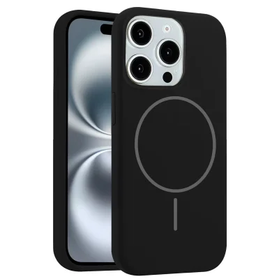 BUĞZ Joko  İphone 15 Pro Max Kılıf Jully Magsafe Kapak - Siyah