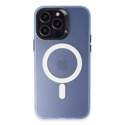 BUĞZ Joko İphone 15 Pro Max Kılıf Mateks Magsafe Kapak - Sierra Blue