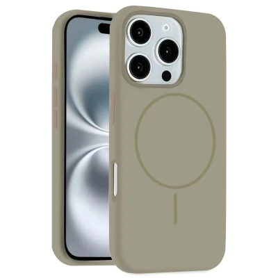 BUĞZ Joko  İphone 16 Pro Kılıf Jully Magsafe Kapak - Çöl Titanyum