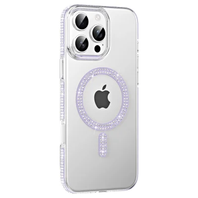 BUĞZ Joko  İphone 16 Pro Max Move Taşlı Magsafe Kapak - Lila