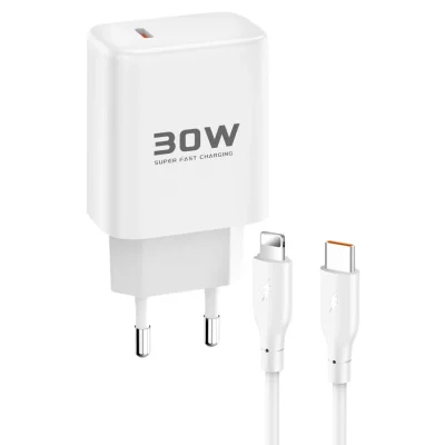 BUĞZ Joko Jk89 30w Type-c Çıkışlı Ekstra Dc66 1m Type-c To Lightning  Kablolu Pd Şarj Cihazı - Beyaz