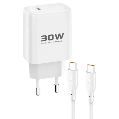 BUĞZ Joko Jk89 30w Type-c Çıkışlı Ekstra Dc67 1m Type-c To Type-c Kablolu Pd Şarj Cihazı - Beyaz