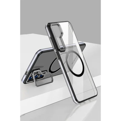 BUĞZ Joko Samsung Galaxy S24 Crystal Magsafe Kapak - Siyah