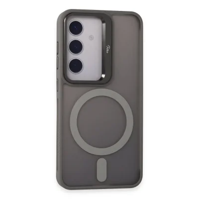 BUĞZ Joko Samsung Galaxy S24 Flet Lens Magsafe Kapak - Gri