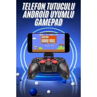  Joystik Gamepad Bluetooth Telefon Tutucu Oyun Kolu Telefon Android Uyumlu