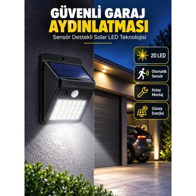 BUĞZ Kablo Gerektirmeyen Solar LED Bahçe ve Veranda Işığı Yeni Nesil