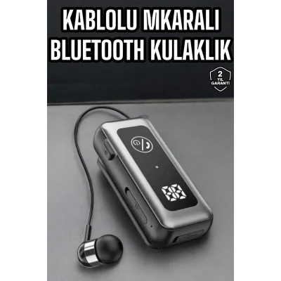  Kablolu Bluetooth Kulaklık Kulak İçi Stereo Mikrofonlu Dijital Göstergeli