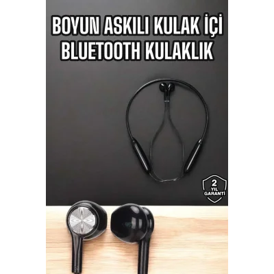  Kablolu Boyun Askılı Dijital Göstergeli Bluetooth Kulaklığı 60 Saat