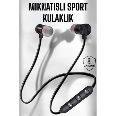 Kablolu Mıknatıslı Sport Kulaklık Bluetooth Bağlantılı