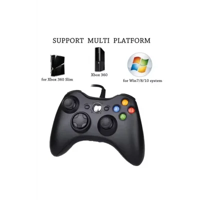 BUĞZ Kablolu siyah joystick titreşimli hızlı şarj destekli PC ve 360 uyumlu garantisiz