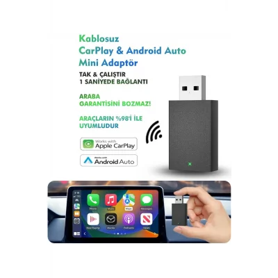 BUĞZ Kablosuz Android Auto/Car Play USB Dongle Cihazı