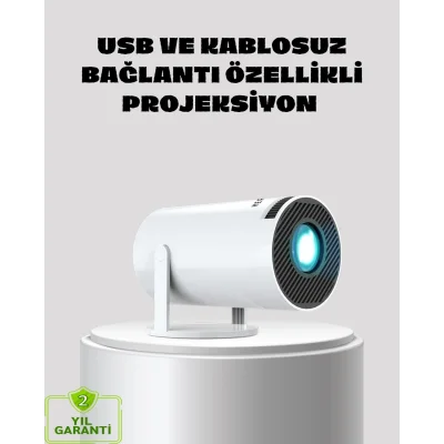 BUĞZ Kablosuz Bağlantılı Full HD Ev Sinema Projeksiyonu 160 ANSI Lümen