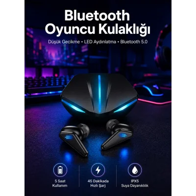 BUĞZ Kablosuz Bluetooth Bağlantılı Kulaklık ve Dokunmatik Ekran Akıllı Saat Arama Cevaplama