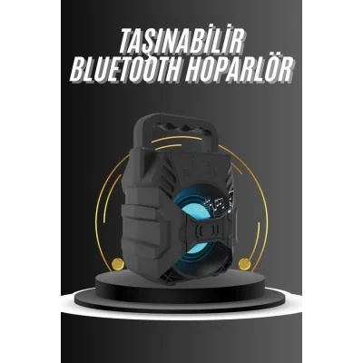 BUĞZ Kablosuz Bluetooth Hoparlör Ses Bombası RGB Işıklı Taşınabilir Yüksek Ses Kaliteli - Lisinya