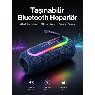 BUĞZ Kablosuz Bluetooth Hoparlör Uzun Pil Ömrü Taşınabilir