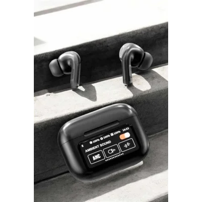  Kablosuz Bluetooth Kulaklık Ekranlı Uzun Şarj Süreli ANC Destekli