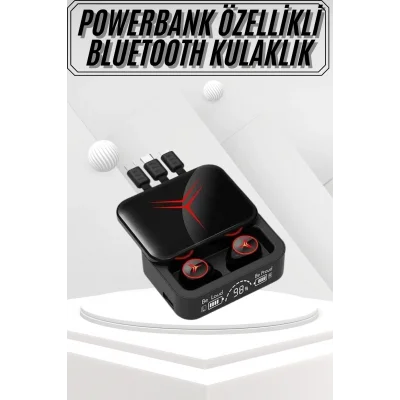  Kablosuz Bluetooth Kulaklık Powerbank Özellikli Göstergeli Hd Mikrofon