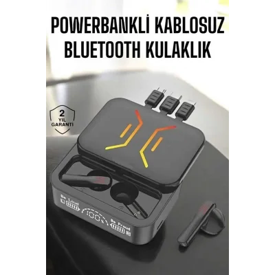 BUĞZ Kablosuz Bluetooth Kulaklık Powerbankli Uzun Pil Ömrü Yüksek Ses Kaliteli - BUĞZ