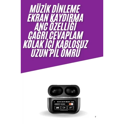 BUĞZ Kablosuz Bluetooth Kulaklık Pro Yeni Nesil Dokunmatik Kontrol - BUĞZ