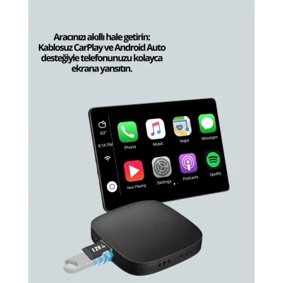 BUĞZ Kablosuz CarPlay ve Android Auto Dönüştürücü Adaptör - BUĞZ