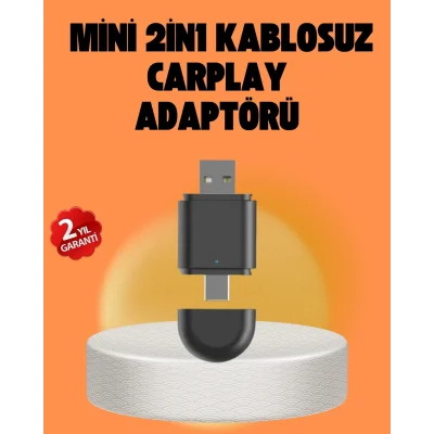 BUĞZ Kablosuz CarPlay ve Android Auto Dönüştürücü – USB-A & Type-C Girişli Akıllı Adaptör