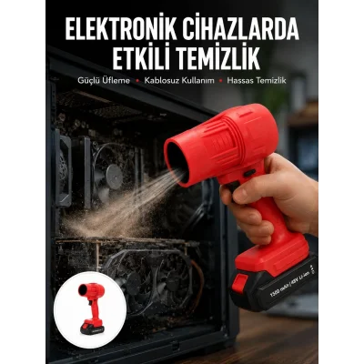BUĞZ Kablosuz Elektrikli Toz Üfleyici Çok Amaçlı Temizlik Aleti Yeni Nesil