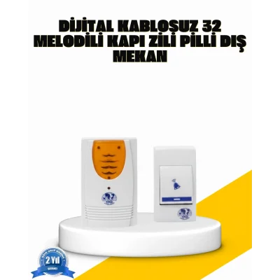 BUĞZ Kablosuz Kapı Zili Kolay Kurulumlu Modern Kullanım