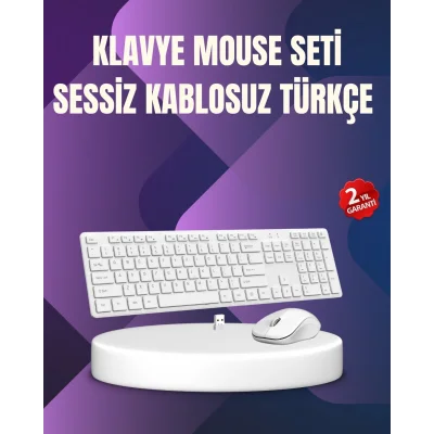  Kablosuz Klavye Mouse Takımı - Ergonomik, Sessiz ve Enerji Tasarruflu