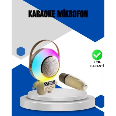 BUĞZ Kablosuz Mikrofonlu Astronot Tasarım Bluetooth Speaker Karaoke