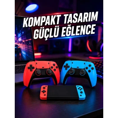 BUĞZ Kablosuz Retro Oyun Konsolu HDMI TV Bağlantılı Çift Gamepad Seti