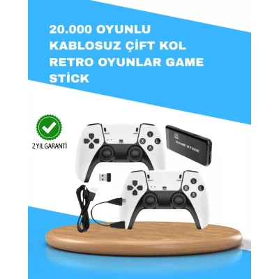 BUĞZ Kablosuz Retro TV Oyun Konsolu – 30.000+ Oyun, HD Çıkış & Kablosuz Gamepad ile Efsanevi Oyun Deneyimi