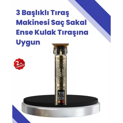  Kablosuz Saç Sakal Düzeltici – Çoklu Başlık ve Taraklı