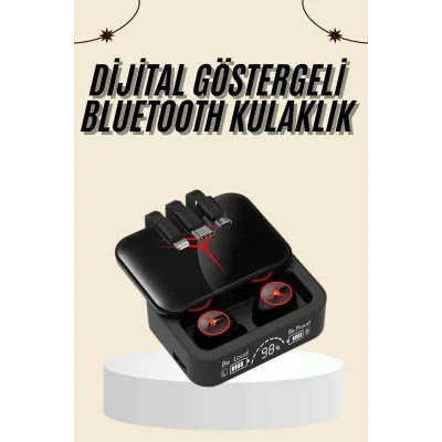  Kablosuz Şarj Göstergeli Powerbank Özellikli Bluetooth Kulaklık Çağrı Cevaplayabilen