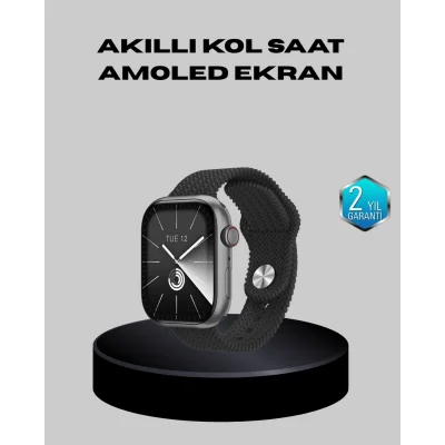 BUĞZ Kablosuz Şarjlı Akıllı Saat Bluetooth Arama Bildirim Destekli Uzun Pil Ömürlü