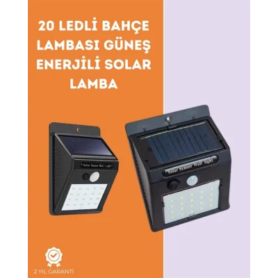  Kablosuz Solar LED Lamba | Bahçe, Veranda, Merdiven Işığı, Otomatik Aç-Kapa Sensörlü