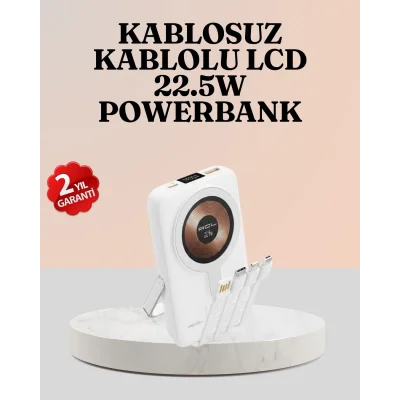 BUĞZ Kablosuz ve Kablolu Şarj Destekli Taşınabilir Powerbank