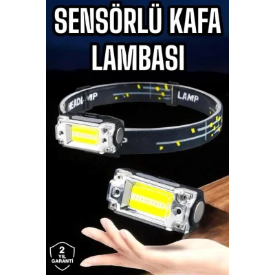 BUĞZ Kafa Lambası El Fenerli Kamp Lambası USB Şarjlı Esnek Lamba - Lisinya