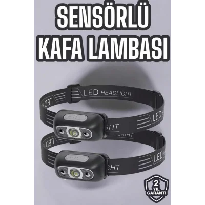  Kafa Lambası Kamp Lambası Led Işık Şarjlı Ayarlanabilir