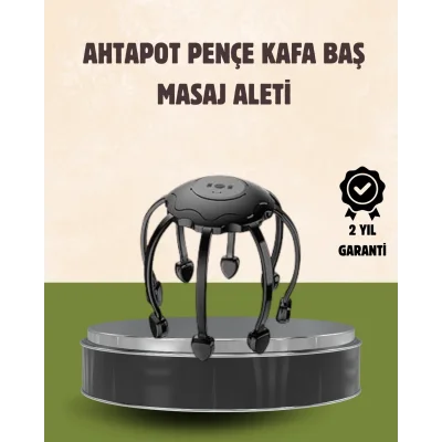 BUĞZ Kafa Masaj Cihazı 8 Motorlu 360 Derece Tam Kapsamlı Rahatlatıcı Masaj