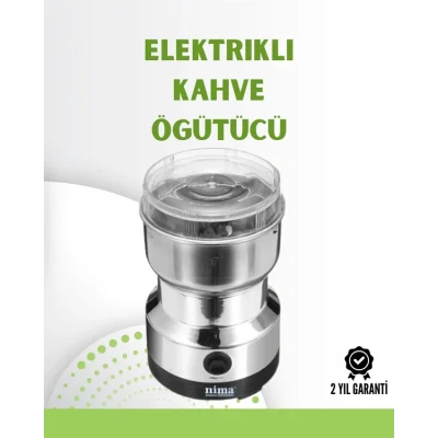  Kahve ve Baharat Değirmeni | Kompakt, Hafif, Hızlı Öğütme, Şeffaf Kapaklı, Kolay Kullanım