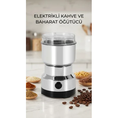 BUĞZ Kahve ve Baharat Öğütücü Makine Paslanmaz Çelik Kompakt Tasarım