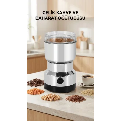 BUĞZ Kahve ve Baharat Öğütücü Makinesi 200W Kapasite Ev Kullanımı İçin